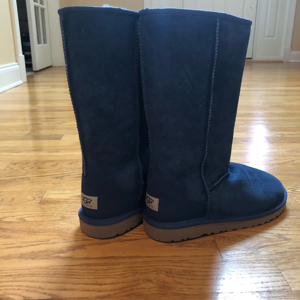 UGG classic tall boots, blue, size 6, new in box